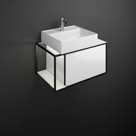 Ceramic washbasin incl. vanity unit SFKQ076 - burgbad