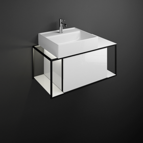 Ceramic washbasin incl. vanity unit SFKQ090 - burgbad