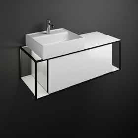 Ceramic washbasin incl. vanity unit SFKQ120 - burgbad